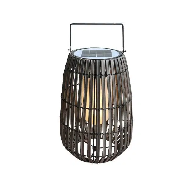 Modern Rustic Rattan Weaving Portable Outdoor Waterproof Solar LED Lawn Landscape Light - Image 13