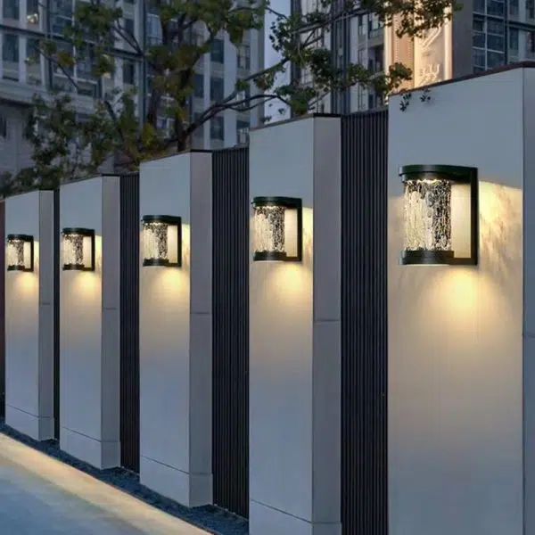 Modern Minimalist Solar Cylinder Stainless Steel Glass LED Outdoor Wall Light For Garden - Image 6