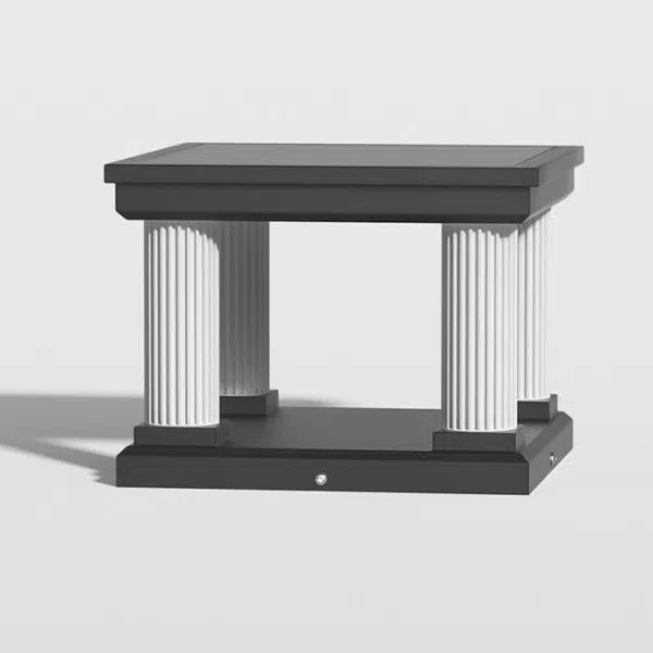 Contemporary Industrial Stainless Steel Square Column LED Waterproof Solar Post Lamp For Outdoor Patio - Image 12