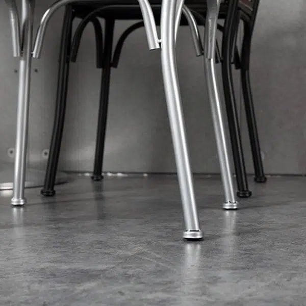 Contemporary Industrial Leather Wood Iron Square X Shape Back Dining Chair & Table Set For Dining Room - Image 10