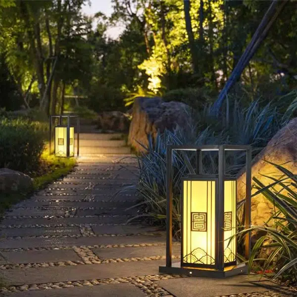 Modern Chinese Imitation Marble Square Column 1-Light  Waterproof Lawn Landscape Light - Image 3