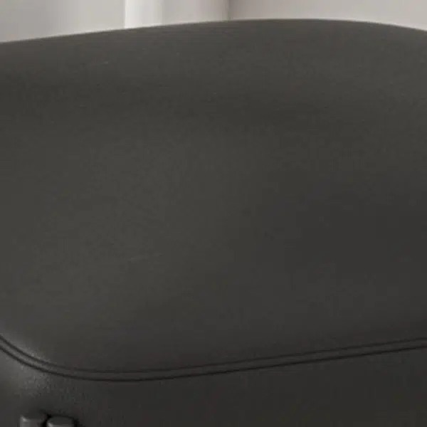 Contemporary Nordic Square Curved Backrest Leather Carbon Steel Dining Chair For Dining Room - Image 6