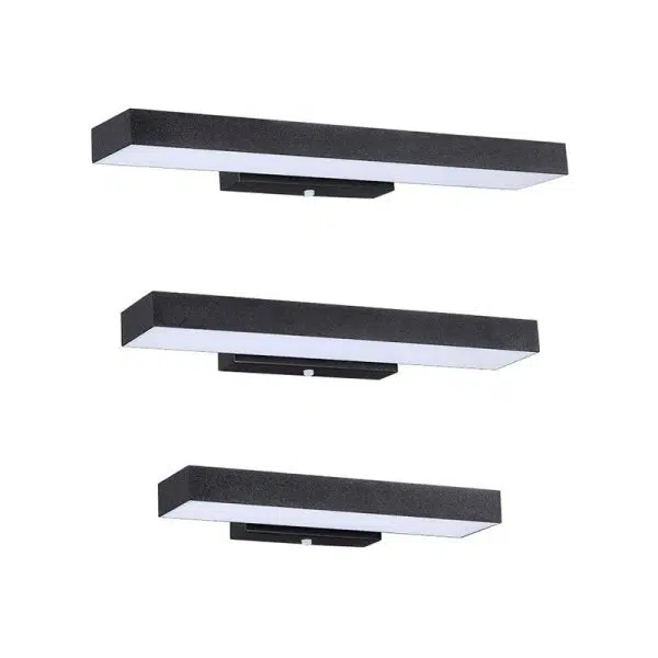 Modern Minimalist Rectangular Flat LED Sensor Outdoor Waterproof Wall Sconce Lamp - Image 8