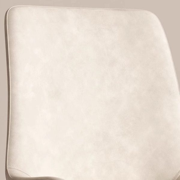 Contemporary Scandinavian Leather Carbon Steel Sponge Square Curved Dinining Chair Backrest For Dining Room - Image 6