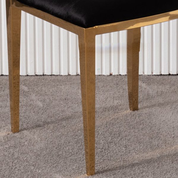 Contemporary Creative Spade Hearts Plum Square Velvet Titanium Dining Chair Backrest For Living Room - Image 6