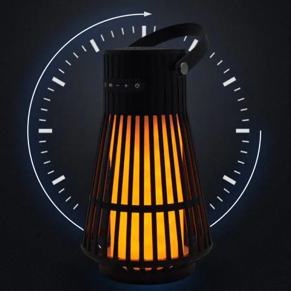Waterproof Plastic Hollow Bar Lampshade LED Bluetooth Speaker Outdoor Lamp - Image 5