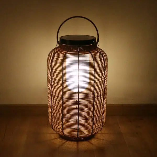 Outdoor Solar Rattan Weaving Round Jar LED Waterproof Garden Landscape Light - Image 5