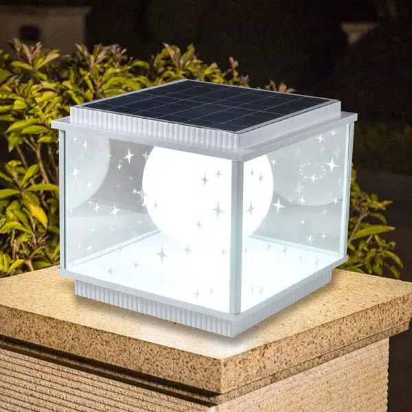 Modern Simplicity Aluminum Alloy Glass Square Ball LED Outdoor Landscape Light For Garden - Image 3
