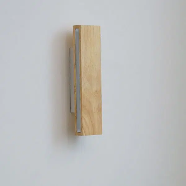 Japanese Minimalist Log Rectangular Flat Rotatable LED Wall Sconce Lamp - Image 8