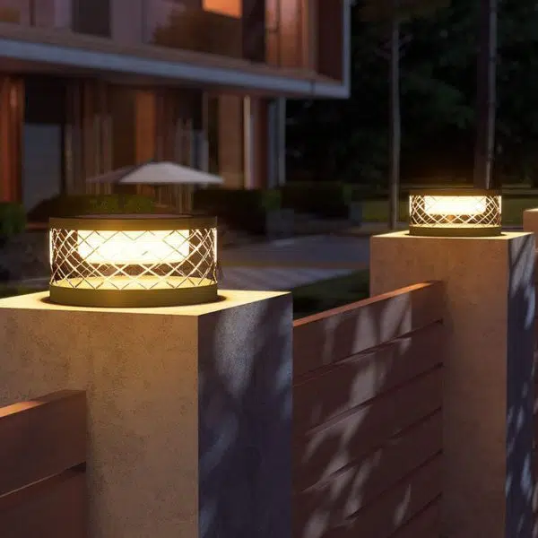 Modern Simplicity Stainless Steel Solar Round LED Outdoor Landscape Light For Garden - Image 22