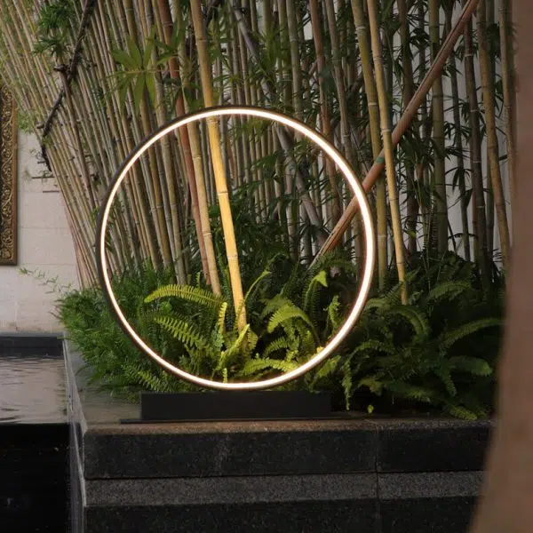 Outdoor Waterproof Acrylic Lampshade Aluminum Ring Design LED Lawn Light - Image 9