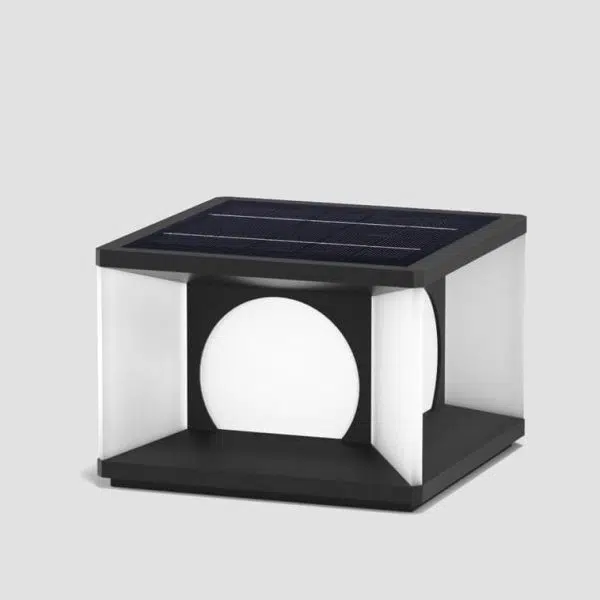 Simple Patio Solar Post Head Light Square LED Outdoor Landscape Light - Image 11