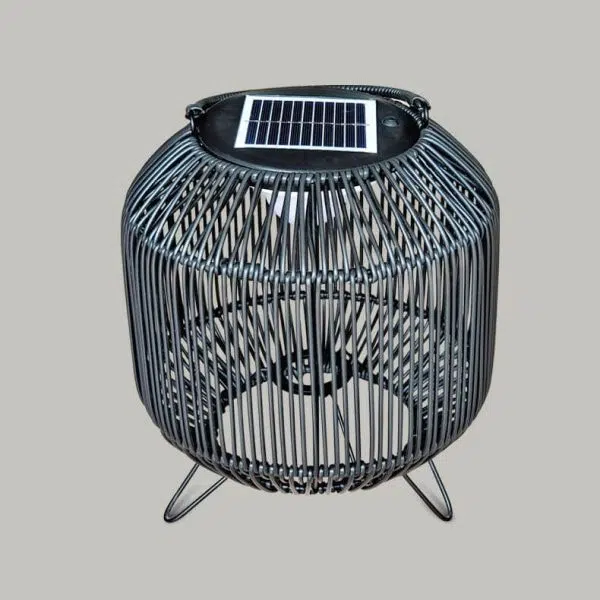 Modern Rattan Weaving Iron Portable Outdoor Waterproof Solar LED Lawn Landscape Light - Image 6