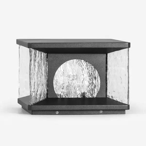 Modern Minimalist Solar Waterproof Rectangle Stainless Steel Glass LED Post Head Light For Outdoor Patio - Image 5