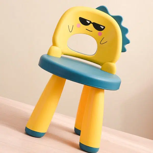 Contemporary Creative Childlike Dinosaur Plastic Round Footstool Backrest For Living Room - Image 22