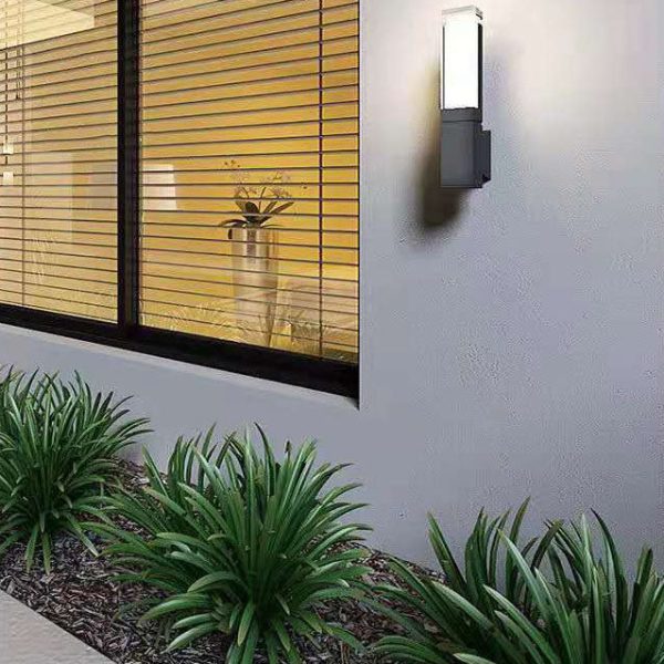Outdoor Modern Waterproof Rectangular Column LED Wall Sconce Lamp - Image 17