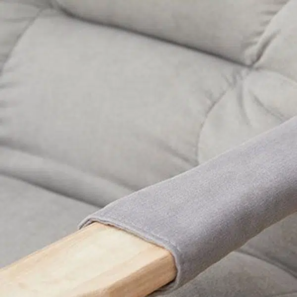 Modern Simplicity Fabric Upholstered Wood Frame Accent Chair Adjustable Backrest Armrest For Home Office - Image 7