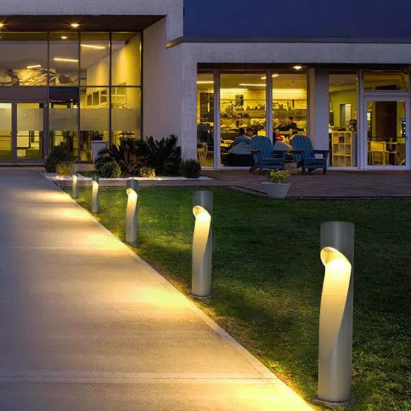Minimalist Creative Column Geometric Hollow LED Outdoor Waterproof Lawn Landscape Light