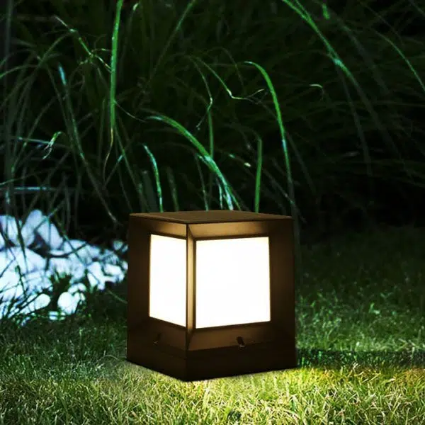 Modern Simple Solar Quadrupole Waterproof Outdoor Garden Column Post Head Light - Image 14
