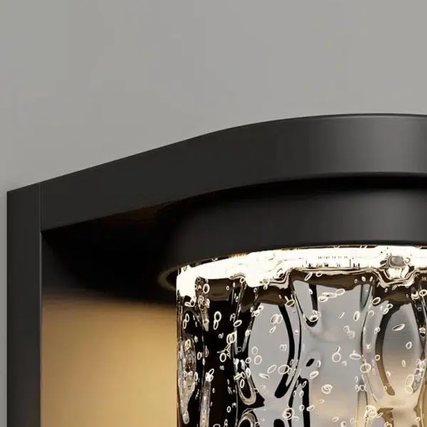 Modern Minimalist Solar Cylinder Stainless Steel Glass LED Outdoor Wall Light For Garden - Image 5