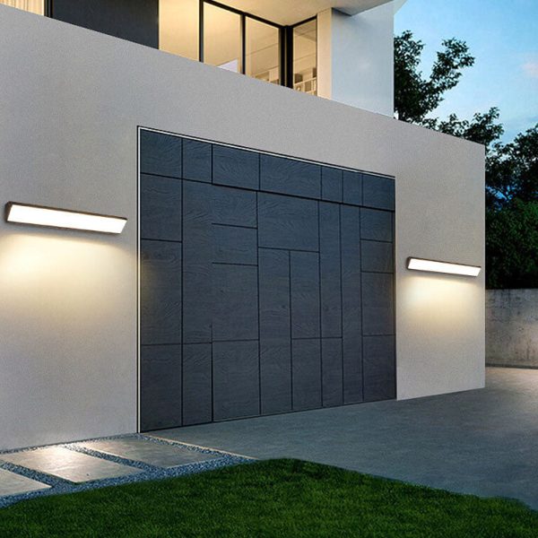 Modern Outdoor Long Bar Aluminum Acrylic Waterproof LED Wall Sconce Lamp - Image 2
