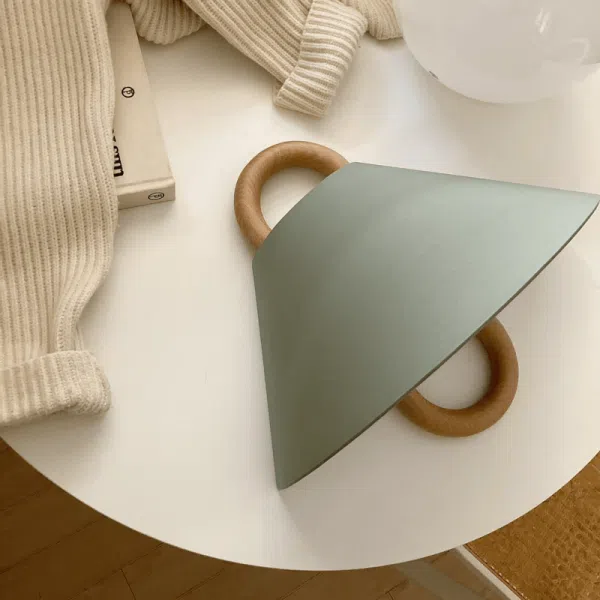 Modern Original Solid Wood Pleated Semi-Circle 1-Light Wall Sconce Lamp - Image 20