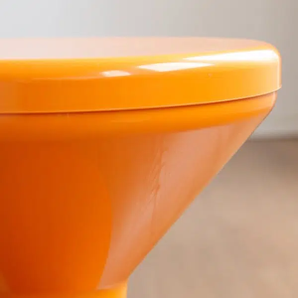 Contemporary Creative Round Plastic Vanity Stool Backless Armless For Living Room - Image 5