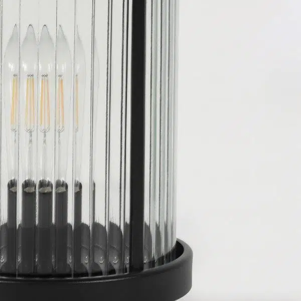 Modern Minimalist Solar Cylinder Stripe Glass Aluminum 1-Light Outdoor Landscape Light For Garden - Image 8