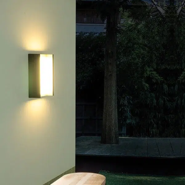 Minimalist Outdoor Square PC LED Patio Waterproof Wall Sconce Lamp - Image 14
