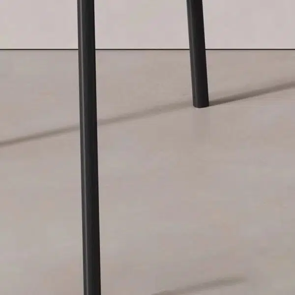 Contemporary Retro PU Wood Metal Sponge Square Curved Dining Chair Backrest For Dining Room - Image 10