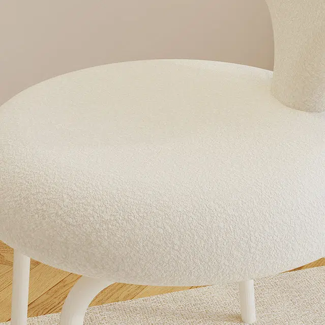 09-b8a48405-33b5-43cb-8e67-c6d35b693c4e.jpg Contemporary Creative Cloud Shape Lambswool Upholstered Swivel Vanity Stool Backrest For Bedroom - Image 6