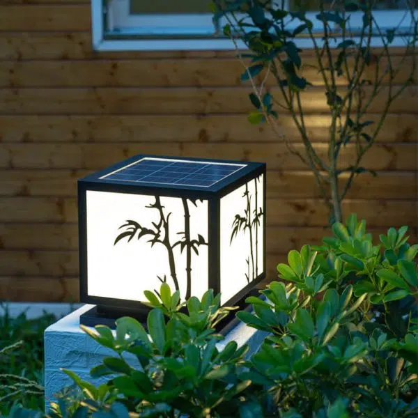 Traditional Chinese Solar Square Stainless Steel Acrylic LED Outdoor Landscape Light For Outdoor Patio - Image 3