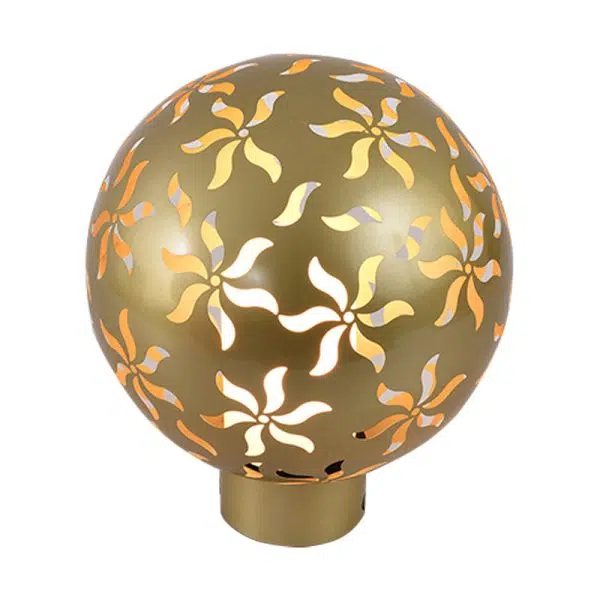 Contemporary Industrial Solar Stainless Steel Carved Sphere 1-Light Post Light Lawn Landscape Light For Outdoor Patio - Image 9