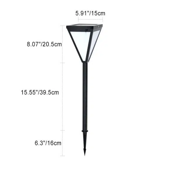Modern Minimalist Waterproof Solar Tri-Prism Iron Acrylic Ground Plug LED Landscape Light For Garden - Image 3
