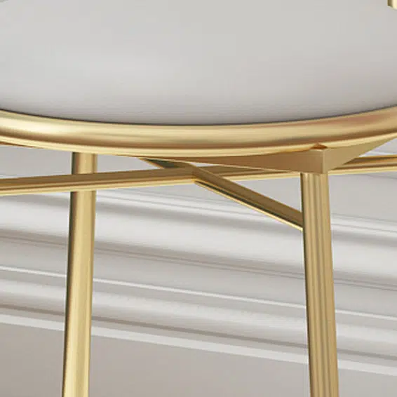 09-d695efb4-61cc-4005-924e-07de8dcd4230.jpg Contemporary Creative Bow Round Upholstered Velvet Metal Vanity Stool Backrest For Bedroom - Image 7