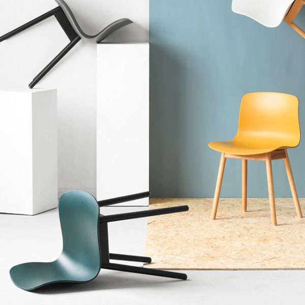 Contemporary Nordic Curved Square PP Wood Dining Chair Backrest For Dining Room - Image 10