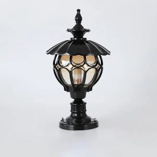 Outdoor European Round Column Head Light 1-Light Waterproof Garden Landscape Light - Image 12