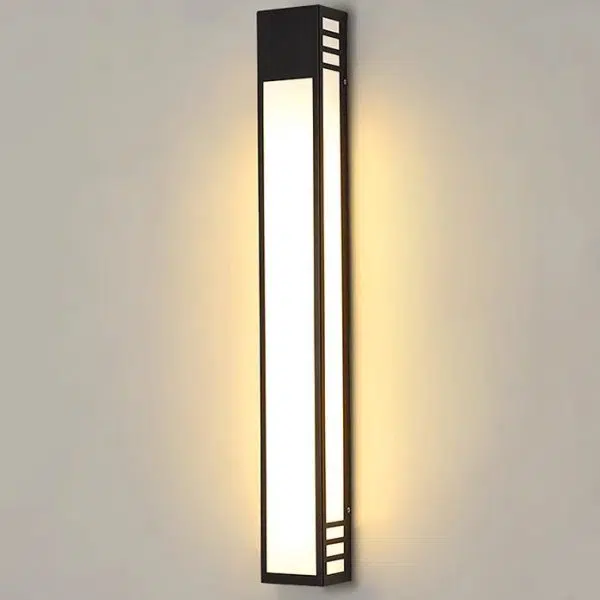 Contemporary Simplicity Stainless Steel Acrylic Column LED Waterproof Wall Sconce Lamp For Outdoor Patio - Image 10