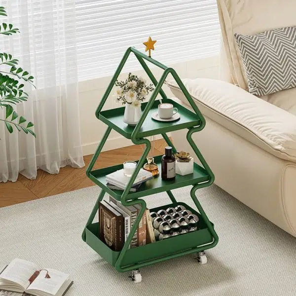 Contemporary Creative Christmas Tree Iron End Table 3-Tier For Living Room - Image 11