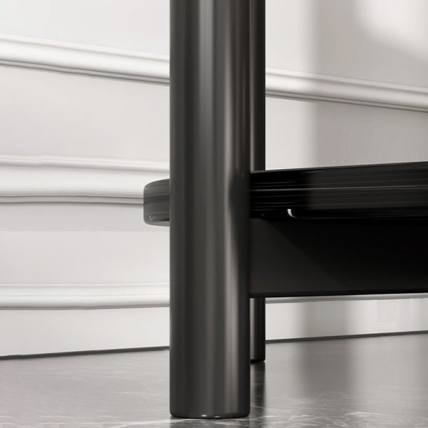 Contemporary Luxury Oval Iron Density Board End Table 3-Tier For Living Room - Image 9