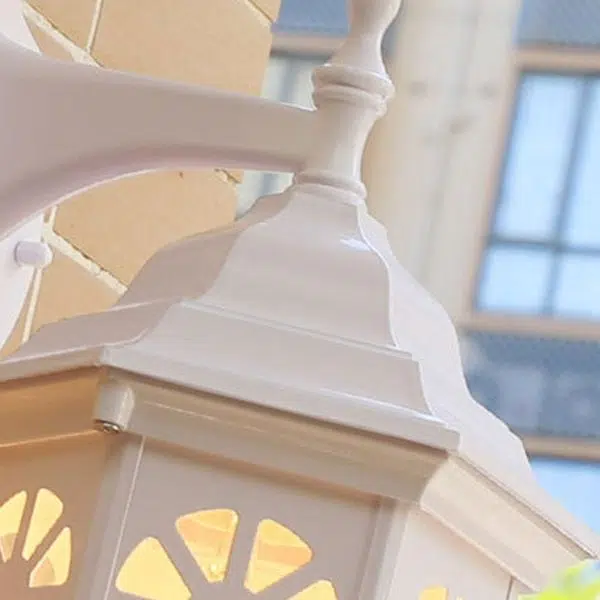 European Waterproof Retro Pavilion Design 1-Light Outdoor Wall Sconce Lamp - Image 7