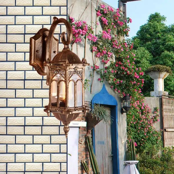 European Vintage Outdoor Waterproof 1-Light Metal Wall Sconce Lamp - Image 2
