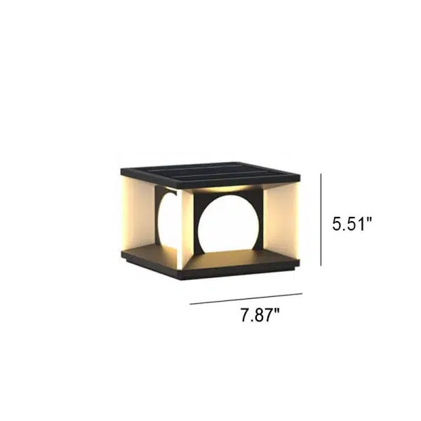 Simple Patio Solar Post Head Light Square LED Outdoor Landscape Light - Image 6