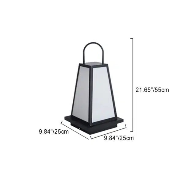 Modern Minimalist Waterproof Solar Trapezoidal Hardware Acrylic 1-Light Landscape Light For Garden - Image 4