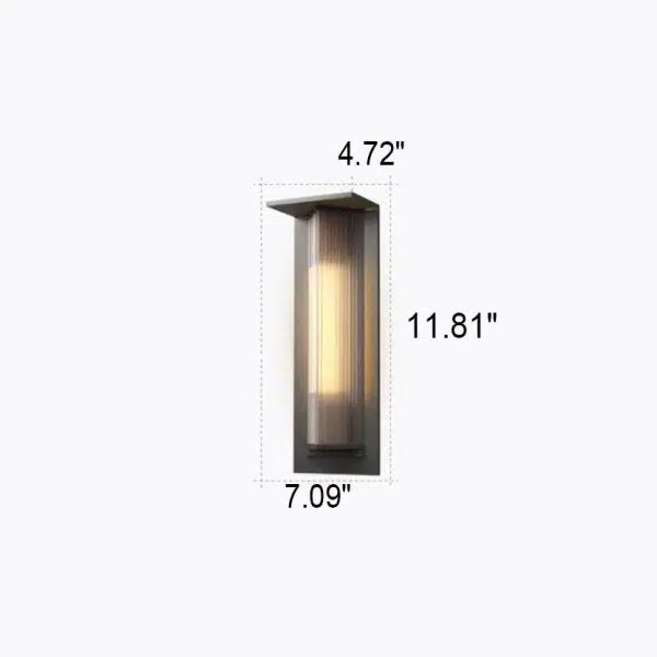 Modern Retro Minimalist Aluminum Glass Outdoor Waterproof Wall Sconce Lamp - Image 7