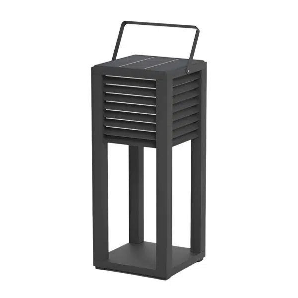 Square Waterproof LED Black Modern Portable Lawn Lamp Solar Outdoor Light - Image 8