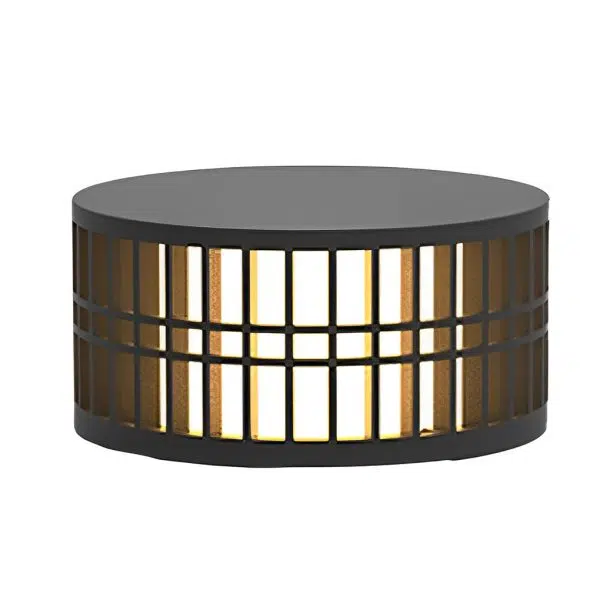 Round Creative Waterproof LED Black Modern Solar Fence Post Lights - Image 11