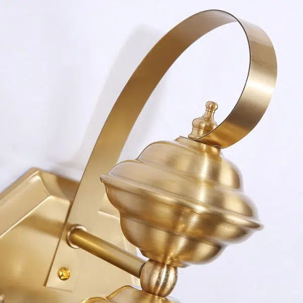 European Outdoor Hexagonal Cage Glass Copper 1-Light Waterproof Wall Sconce Lamp - Image 8