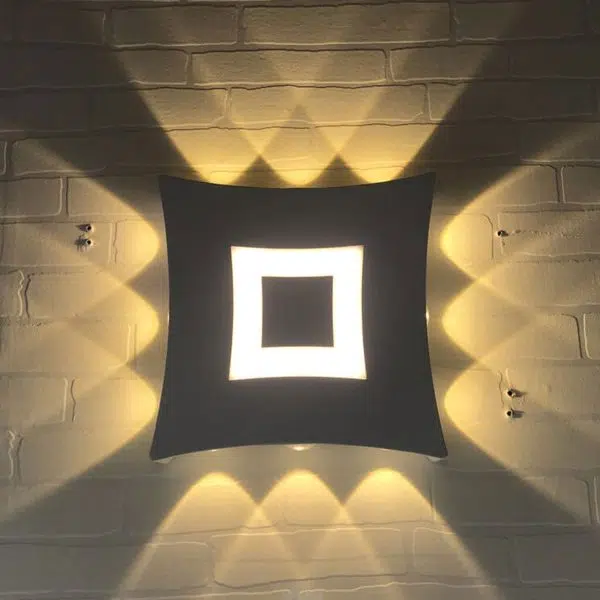 Modern Creative Square Luminous LED Outdoor Garden Wall Sconce Lamp - Image 3