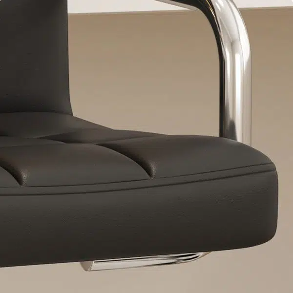 Modern Simplicity Leather Steel SGS Sponge Square Lattice Desk Chair Backrest Swivel Adjustable For Home Office - Image 8